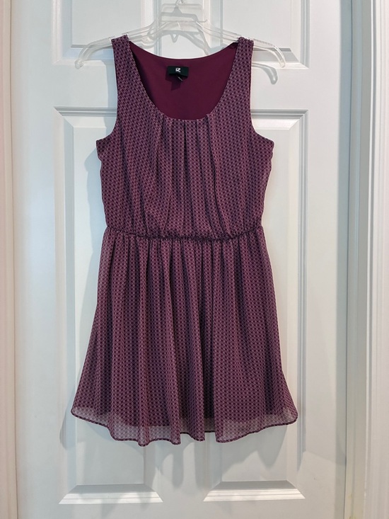 Iz Byer Dresses & Skirts - Iz Byer‎ Burgundy Printed Sleeveless Skater Dress